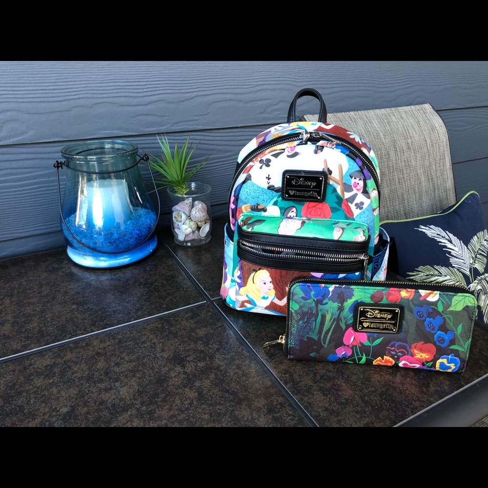 Loungefly Back Pack Purse and Matching Wallet